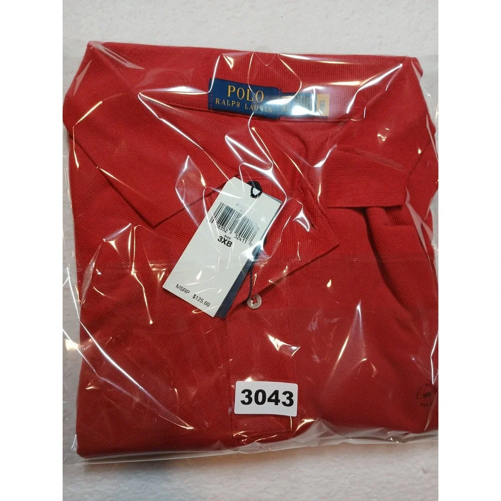 Polo Ralph Lauren Shirt Mens 3XB Big & Tall Classic Fit Red Soft Touch S/S NWT